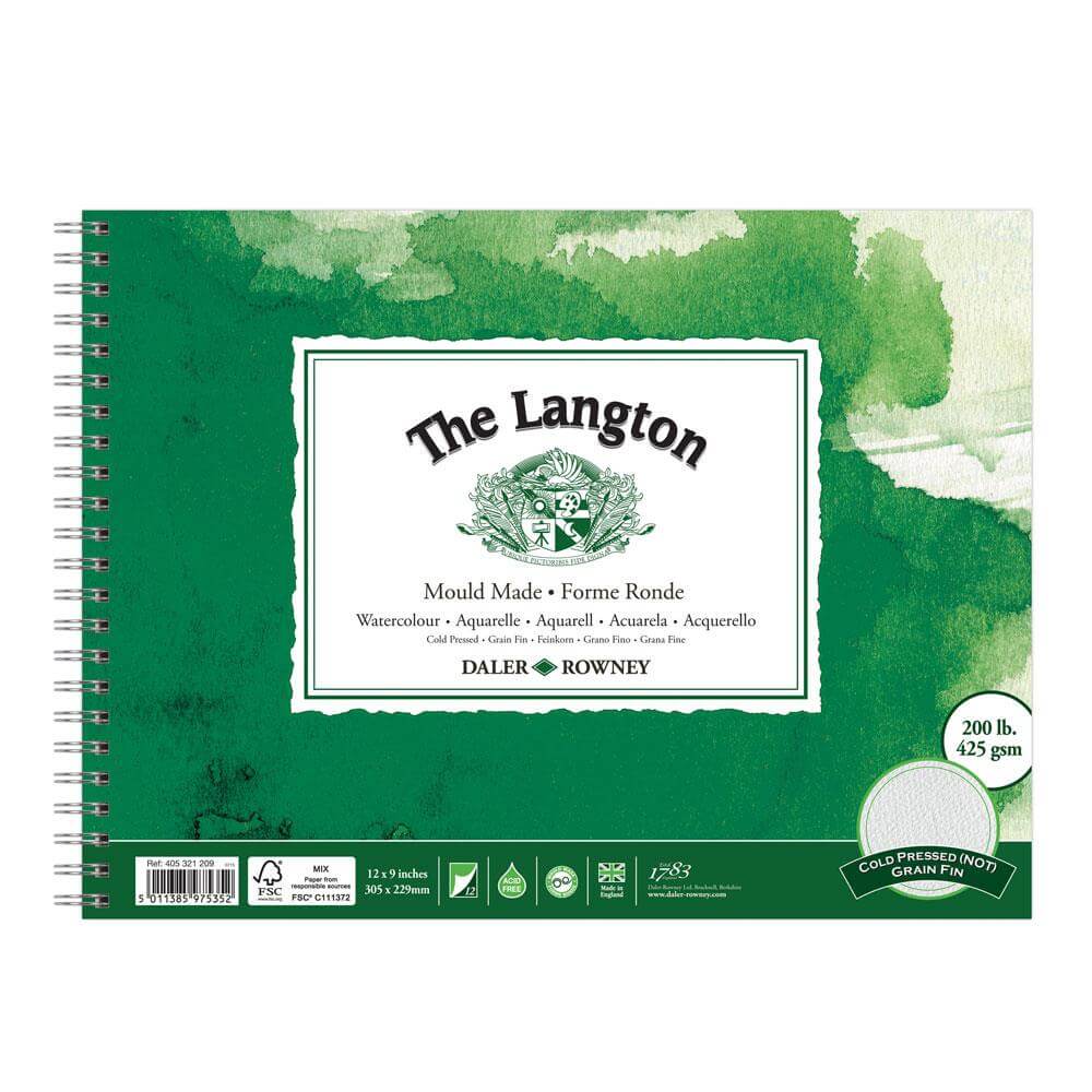 Langton Water Colour NOT Surface Spiral Pad 425gsm